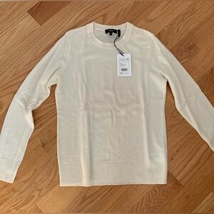 Theory Ivory Soft Cashmere Sweater